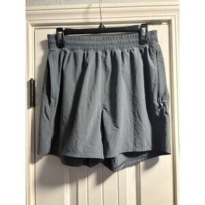 All in Motion Men's Medium Athletic Unlined Shorts Gray Elastic Waist Training